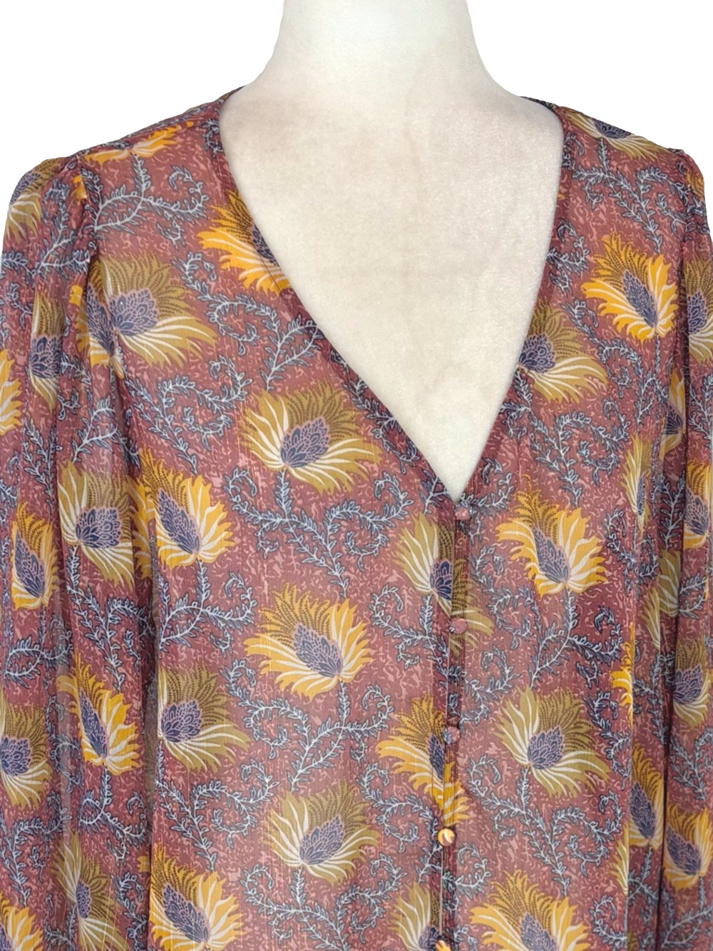 Icone sheer floral blouse